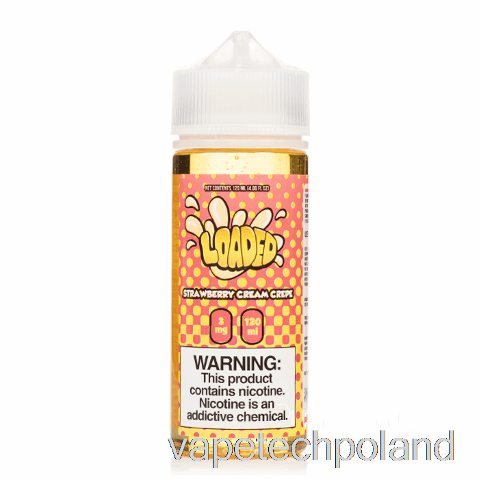 Vape Shop Warszawa Krem ​​truskawkowy Krepa - Naładowany E-liquid - Bezwzględne Opary - 120ml 0mg